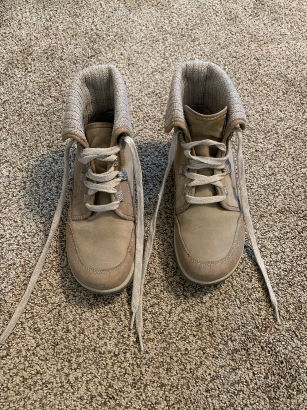 Chaco Women's Lace-Up High Top Boots in Beige